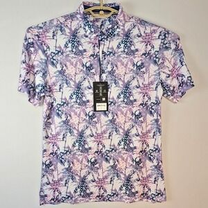 7 Diamonds Polo Shirt Mens Small 4 Way Stretch Golf Performance Indies Palm NWT